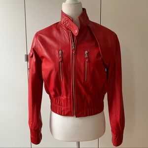 Andrew Marc Red Leather Jacket